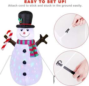 img 1 attached to 5FT Outdoor Inflatable Snowman Christmas Decor with LED Lights for Garden Lawn Xmas Decoration – Includes Blower and Adaptor for Indoor and Outdoor Use