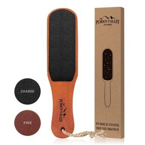 img 4 attached to Pumice Stone Foot File with Handle - Callus, Dry, and Dead Skin Remover for Pedicure 🦶 - Heel Scraper for Exfoliating Feet, Hands, and Body - Ideal Foot Filer for Use in the Shower