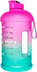 img 2 attached to 💧 HydroMATE 64 oz Motivational Water Bottle with Time Marker - Large BPA Free Jug with Handle, Reusable, Leak Proof Bottle - Time Marked to Drink More Water Hydrate with Hydro MATE