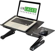 🔥 workez best adjustable laptop cooling stand & lap desk: enhancing comfort and performance with ergonomic design, mouse pad, and portable aluminum tray for bed, couch, and beyond! logo