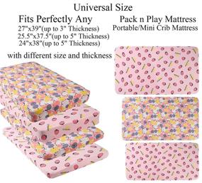 img 1 attached to Fitted Playard Stretchy Mattress Strawberry