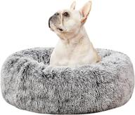 🐶 savfox calming dog bed: plush donut bed for small to x-large dogs, anti-anxiety & washable cuddler pet bed in fuzzy faux fur, multiple sizes xs-xl logo