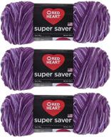 💜 vibrant purple tone - red heart e300-546 super saver yarn logo
