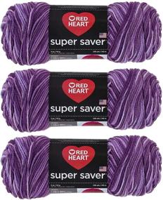 img 1 attached to 💜 Vibrant Purple Tone - Red Heart E300-546 Super Saver Yarn