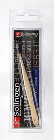 img 1 attached to 🔱 Premium Solingen Eyebrow Tweezers - Slanted Tip, Professional Stainless Steel, Made in Germany (Gold)