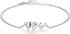 img 4 attached to Mother-Daughter Sterling Silver Elephant Jewelry for Girls