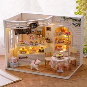img 4 attached to 🏠 Kisoy Romantic Dollhouse Miniature DIY House Kit with Dust Proof Cover - Perfect Gift for Friends, Lovers, and Families (Cake Diary)