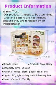 img 3 attached to 🏠 Kisoy Romantic Dollhouse Miniature DIY House Kit with Dust Proof Cover - Perfect Gift for Friends, Lovers, and Families (Cake Diary)