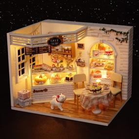 img 2 attached to 🏠 Kisoy Romantic Dollhouse Miniature DIY House Kit with Dust Proof Cover - Perfect Gift for Friends, Lovers, and Families (Cake Diary)