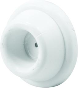 img 2 attached to 🔘 Pack of 5 Prime-Line MP9029 Stop: 1-7/8 in. Outside Diameter, Solid Rubber, Off White, Wall Mount, Concave Bumper, Self-Adhesive