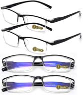 👓 protect your eyes with luff 4 pairs anti-blue-ray reading glasses for men and women logo