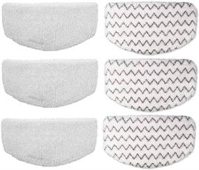 img 4 attached to 🧼 Bissell Powerfresh Steam Mop Replacement Pads - 6-Pack Microfiber Cleaning Pad Set (1940, 1440, 1544, 1806, 2075 Series)