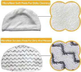 img 2 attached to 🧼 Bissell Powerfresh Steam Mop Replacement Pads - 6-Pack Microfiber Cleaning Pad Set (1940, 1440, 1544, 1806, 2075 Series)