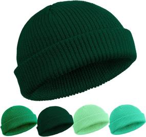 img 4 attached to 🎩 SATINIOR Trawler Beanie: Stylish Roll-up Edge Skullcap Fisherman Hat for Men and Women