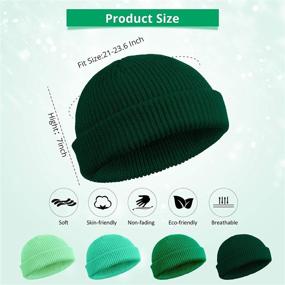 img 3 attached to 🎩 SATINIOR Trawler Beanie: Stylish Roll-up Edge Skullcap Fisherman Hat for Men and Women