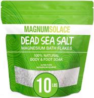 🛀 10 lb bulk pure dead sea magnesium chloride bath flakes - 100% natural therapeutic bath & foot soak for detox, exceptional source | strong alternative to epsom salt logo