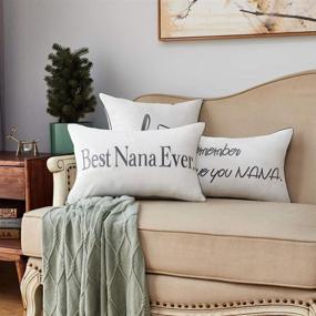 img 3 attached to 🎁 Sanmetex Nana Birthday Gifts: Nana Lumbar Pillow Cover 12 X 20 Inches - Best Nana Ever. Perfect Nana Gifts for Mothers Day, Thanksgiving Day, and Christmas.