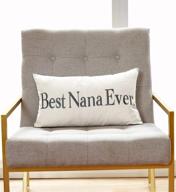 🎁 sanmetex nana birthday gifts: nana lumbar pillow cover 12 x 20 inches - best nana ever. perfect nana gifts for mothers day, thanksgiving day, and christmas. logo