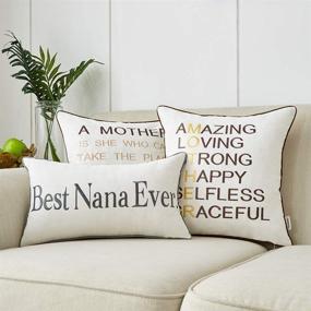 img 1 attached to 🎁 Sanmetex Nana Birthday Gifts: Nana Lumbar Pillow Cover 12 X 20 Inches - Best Nana Ever. Perfect Nana Gifts for Mothers Day, Thanksgiving Day, and Christmas.