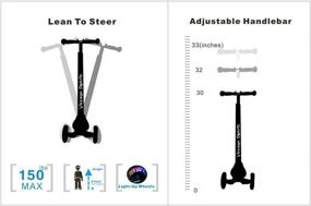 img 1 attached to 🛴 Voyage Sports X8 Folding Scooter, Adjustable Height, Light-Up Wheels