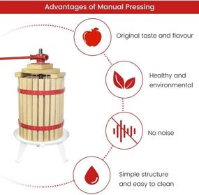 img 2 attached to 🍷 4.75 Gallon Fruit Wine Press: A Natural Apple, Grape, and Berries Crusher for Manual Juice Making in the Kitchen - Heavy Duty Cider Wine Maker with Solid Wood Basket and 8 Blocks