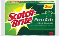 ultimate cleaning power: scotch-brite heavy duty scrub sponges, 12-pack, defeating stubborn grime. logo