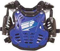 fly racing mini convertible ii roost deflector (blue) - ultimate protection for youth riders logo