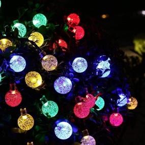 img 4 attached to Bripower Garden Solar Lights: 50 LED 24ft 8 Modes Waterproof Outdoor String Lights - Perfect for Patio Parties, Weddings, and Christmas Decorations!