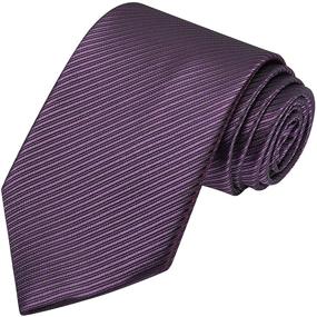 img 4 attached to 👔 Men's Wedding Necktie in Purple Stripes by KissTies: Ties, Cummerbunds & Pocket Squares Accessories