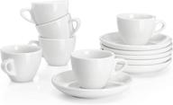 ☕ enhance your espresso experience with sweese 401 001 porcelain espresso saucers logo