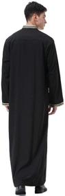 img 1 attached to HANYIMIDOO Sleeves Muslim Middle XXX Large Men's Clothing for Sleep & Lounge