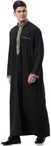 img 2 attached to HANYIMIDOO Sleeves Muslim Middle XXX Large Men's Clothing for Sleep & Lounge