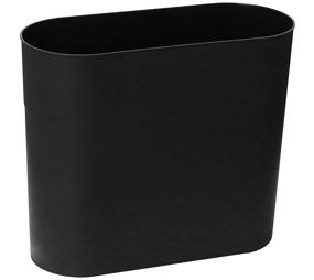 img 4 attached to 🗑️ HMQCI 3 Gallon Plastic Rectangular Small Trash Can Wastebasket in Black (5.9"/12.6"/10.6") - Garbage Container Bin Ideal for Compact Spaces