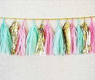 🎉 stylish 18-pack gold tissue paper tassels for party wedding decor: garland, bunting, pom pom delight logo