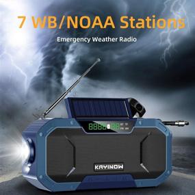 img 3 attached to Portable Hand Crank Solar Emergency Radio – Waterproof IPX5, NOAA Weather Alert, 5000mAh Power Bank, Auto Scan AM/FM Radio with Cell Phone Charger, 3W Flashlight and Reading Light, Compass, SOS – Ideal for Home and Outdoor Use
