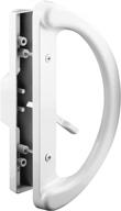 upgrade your sliding patio door with prime-line c 1225 handle set - hassle-free replacement for damaged handles - white diecast, mortise style, non-keyed - fits 3-15/16" hole spacing logo