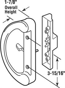 img 2 attached to Upgrade Your Sliding Patio Door with PRIME-LINE C 1225 Handle Set - Hassle-Free Replacement for Damaged Handles - White Diecast, Mortise Style, Non-Keyed - Fits 3-15/16" Hole Spacing