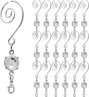 🎄 banberry designs ornament hooks: 20 clear crystal s-hooks for christmas tree decoration - 2.75 inches long logo