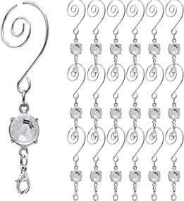 img 4 attached to 🎄 BANBERRY DESIGNS Ornament Hooks: 20 Clear Crystal S-Hooks for Christmas Tree Decoration - 2.75 Inches Long
