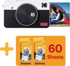 img 3 attached to 📷 Kodak Mini Shot 2 Retro Bundle: Портативная беспроводная мгновенная камера и фотопринтер - Белый