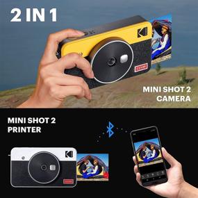img 2 attached to 📷 Kodak Mini Shot 2 Retro Bundle: Портативная беспроводная мгновенная камера и фотопринтер - Белый