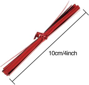 img 2 attached to 300 Pack Clear Treat Bags & Cello Bags with 320 Twist Ties in 8 Colors - Ideal for Weddings, Cookies, Candy Buffets, Gifts, and Valentine's Chocolates (4 x 9 Inches)