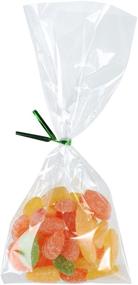 img 1 attached to 300 Pack Clear Treat Bags & Cello Bags with 320 Twist Ties in 8 Colors - Ideal for Weddings, Cookies, Candy Buffets, Gifts, and Valentine's Chocolates (4 x 9 Inches)