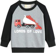 👕 kids' cotton pullover cartoon excavator sweatshirt - fashion hoodies & sweatshirts for boys' clothing logo