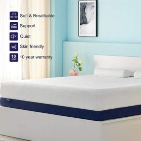 img 2 attached to 🛌 IYEE NATURE Full Mattress 10 Inch Cooling-Gel Memory Foam: CertiPUR-US Certified & Breathable Bed Mattress for Supportive Pressure Relief - 54''x 74''x10''