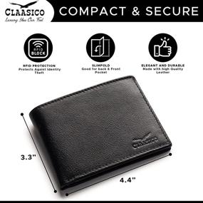 img 3 attached to 🧳 Bifold Genuine Leather Blocking Wallets, Card Cases & Money Organizers: Stylish Men's Accessories for Enhanced Security