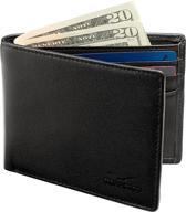 🧳 bifold genuine leather blocking wallets, card cases & money organizers: stylish men's accessories for enhanced security logo