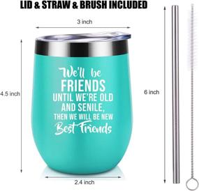 img 1 attached to 🎁 Unique Friendship Gifts for Women - Christmas & Birthday Presents for Best Friend, BFF - Coolife Wine Tumbler