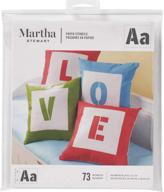 📝 martha stewart crafts large paper stencil - 9x7.5" - sans serif alphabet - 32983 - 36 sheets with 73 designs logo