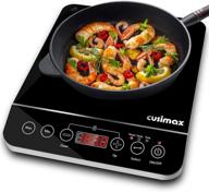 🔥 cusimax induction cooktop, portable 1800w induction burner with timer, sensor touch countertop cooker, 10 temperature and 9 power settings, kids safety lock, compatible with cast iron and stainless steel cookware логотип